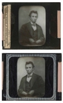 Abraham Lincoln Magic Lantern Slide -- From Lincoln's Last Photo Session in February 1865